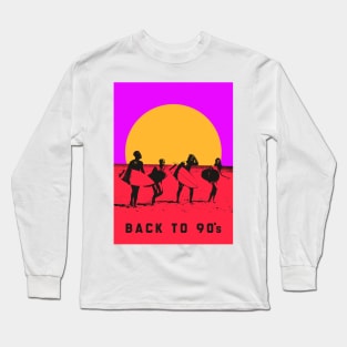 Back to 90's Graphic T Shirt Design Long Sleeve T-Shirt
